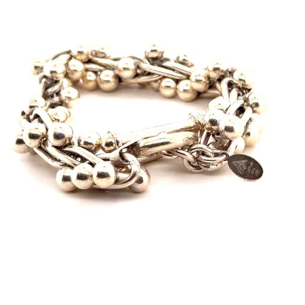 Silpada Sterling Silver Multi Strand Bead Toggle Bracelet 8.5 Inch 75.1g B1266 - Picture 8 of 8